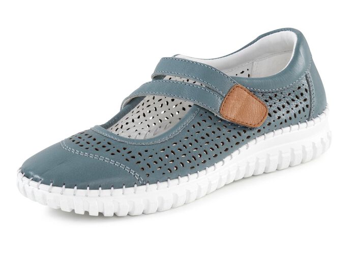 ELENA EDEN pantoffels gemaakt van rundnappaleer met bruine bies 