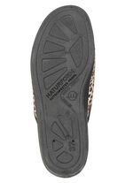 Trendy damespantoffels in luipaardlook BRAUN