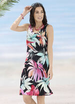 Laurina jurk met inkjetprint, mouwloos 