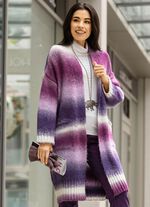 Gebreide jas van garen met pluizig effect 