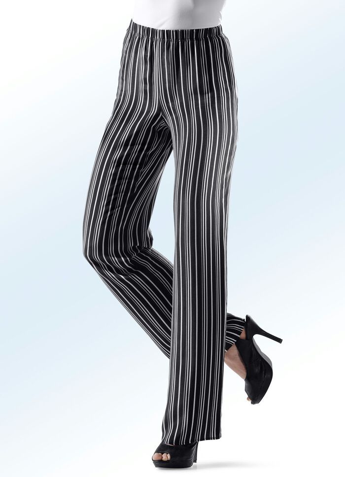 Broek met trendy streepjesmotief 