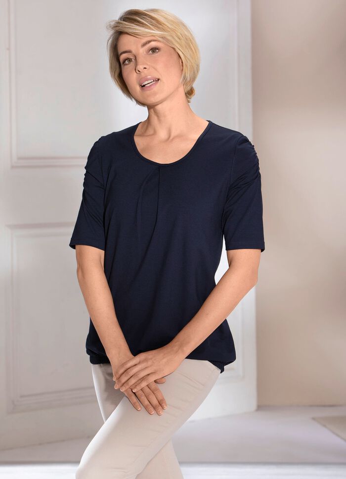 Shirt met stolpplooien in 2 kleuren MARIENE