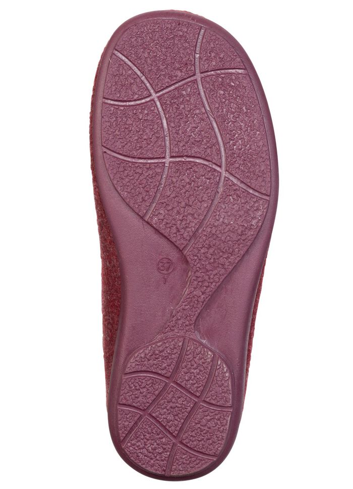 Laurina, klassieke damespantoffels, met uitneembaar voetbed BORDEAUX