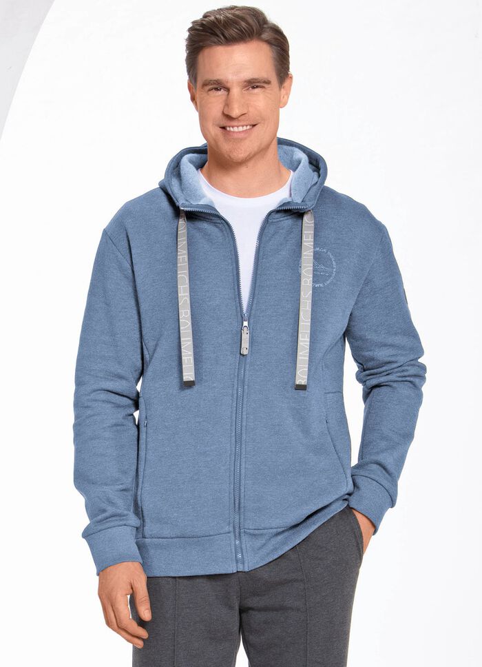 Sweatjack met capuchon in 2 kleuren 