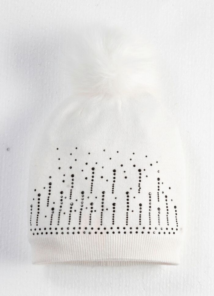 Stijlvolle dameshoed met glittersteentjes 