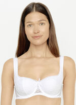 Susa dirndl-bh met gebloemd, elastisch kant aan de voorzijde WIT