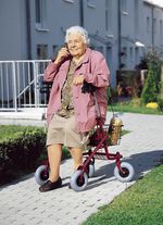 Inklapbare rollator met vastzetrem ROOD
