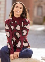 Trui met hartjesmotieven 