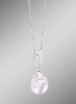 Hanger met Keshi-parels en synthetische zirkonia 