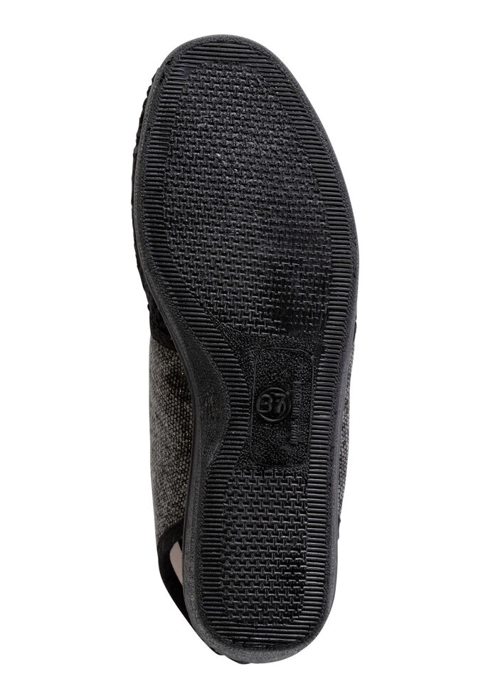 ELENA EDEN sandaal gemaakt van luchtig mesh-materiaal en textiel met een metallic glans ZWART-GRIJS