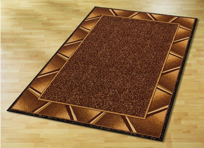 Vloerkleden en tapijten met stijlvolle randen BRUIN
