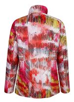 Gewatteerd jack met veelkleurige grafische print 