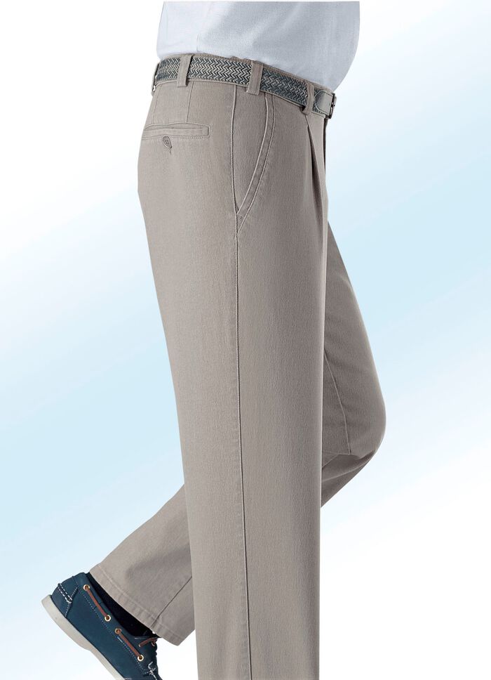 Underbelly jeans met plooien BEIGE