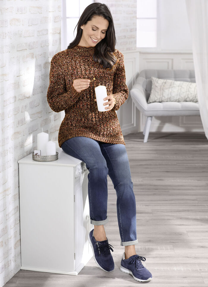 Trui in een luxueus gemêleerde look TERRA-MULTICOLOR