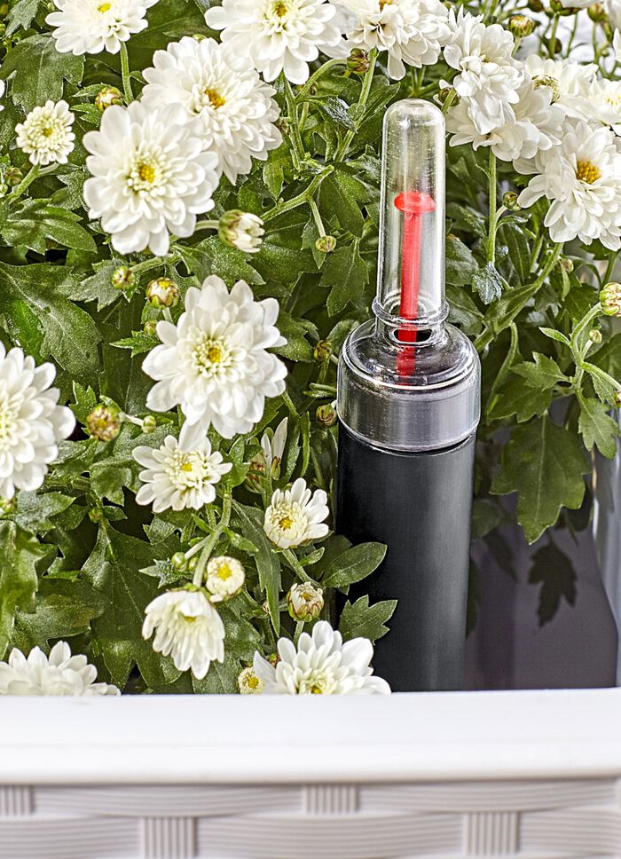 Plantenbak in moderne rotan-look WIT