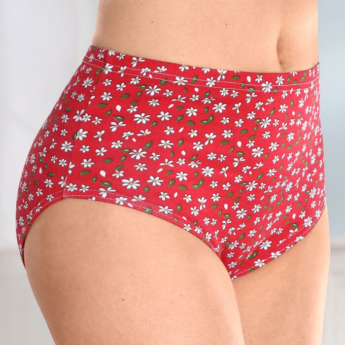 Set van vier slipjes met bloemenprint 