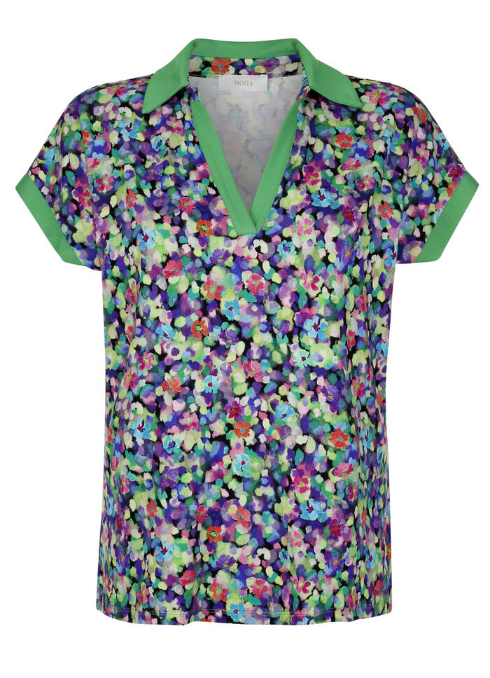 Poloshirt met verlaagde mouwen