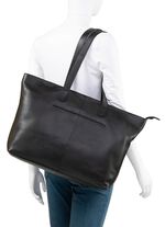 Laurina, tas, dames, van leer ZWART