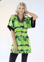 Fantastisch lang shirt in batik-look 