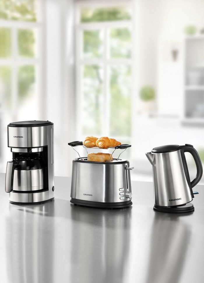 Grundig ontbijtserie gemaakt van hoogwaardig roestvrij staal 