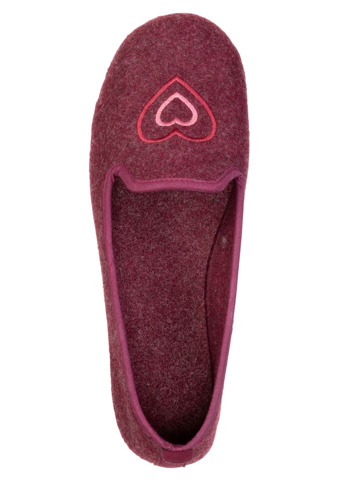 Laurina, klassieke damespantoffels, met uitneembaar voetbed BORDEAUX