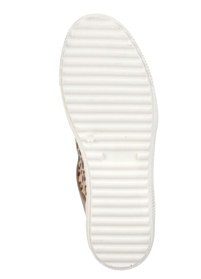 ELENA EDEN veterschoenen met cognackleurige leoprint CAMEL-GOUD