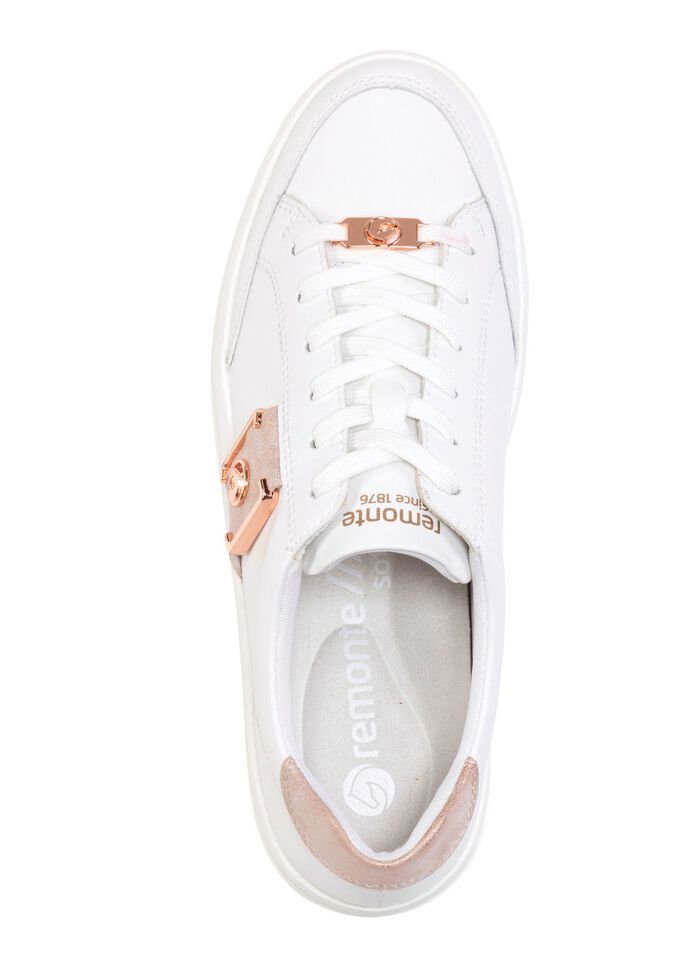 Remonte sneakers met metallic details WIT-ROS&Eacute;GOUD