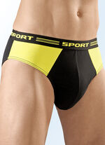 Set van vier slips, effen, met inzetstukken 