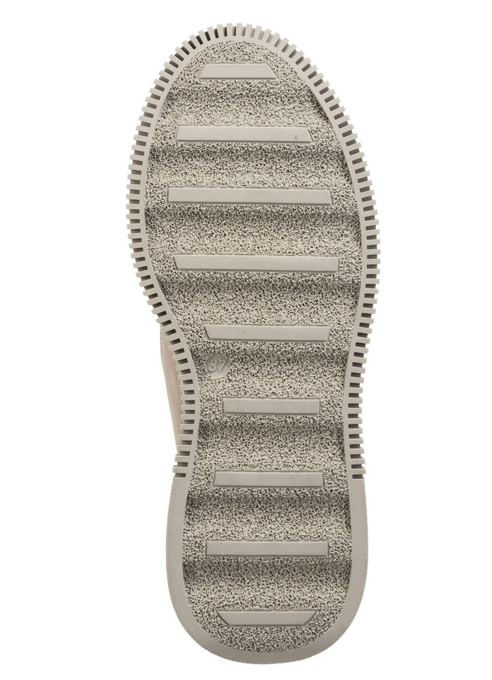 ELENA EDEN veterlaarsje van zacht nubuckleer GRIJS-TAUPE