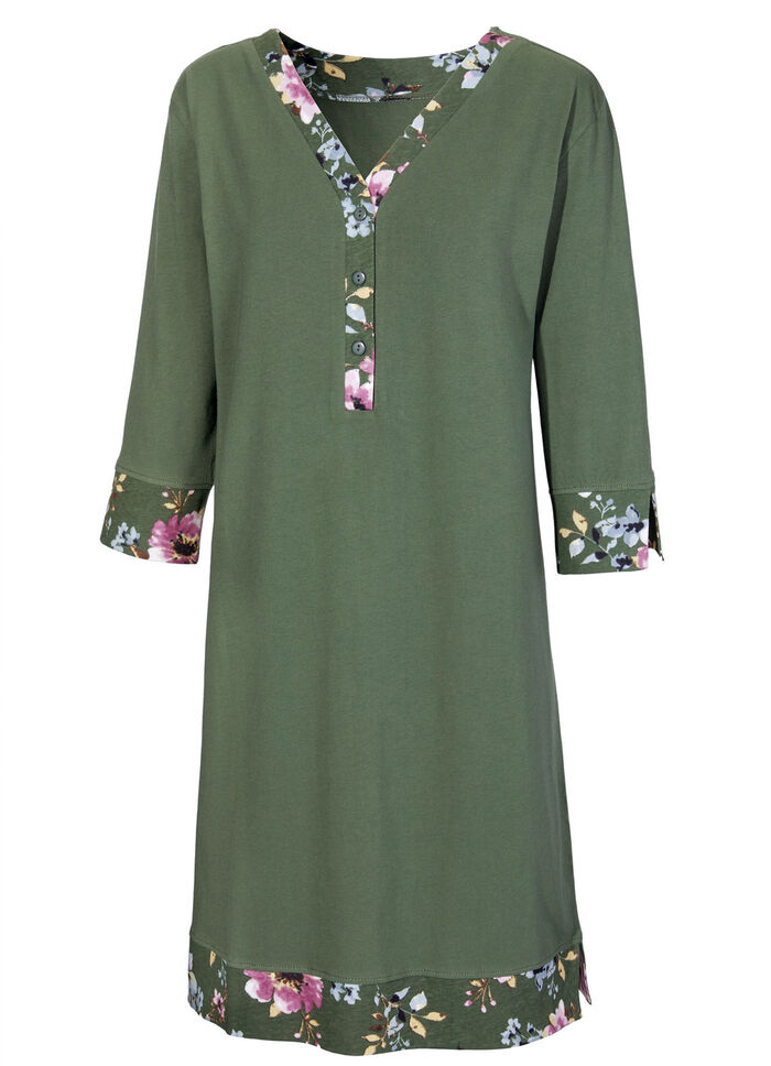 Set van twee nachthemden met knoopsluiting 