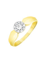 Expressieve damesring met diamanten 