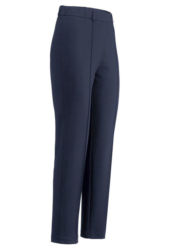 Jerseybroek met gewatteerde plooien 