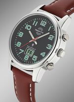 Modieus, sportief dames leren polshorloge 