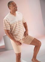 G&ouml;tting shortama met V-hals, natuurlijke vezels 