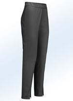 Broek met trendy beensplitten ZWART