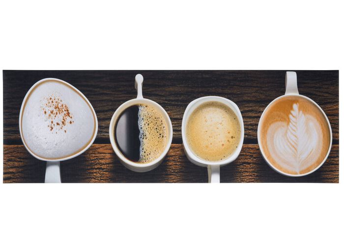 Keukenloper koffiekopjes, met antislip achterkant BRUIN