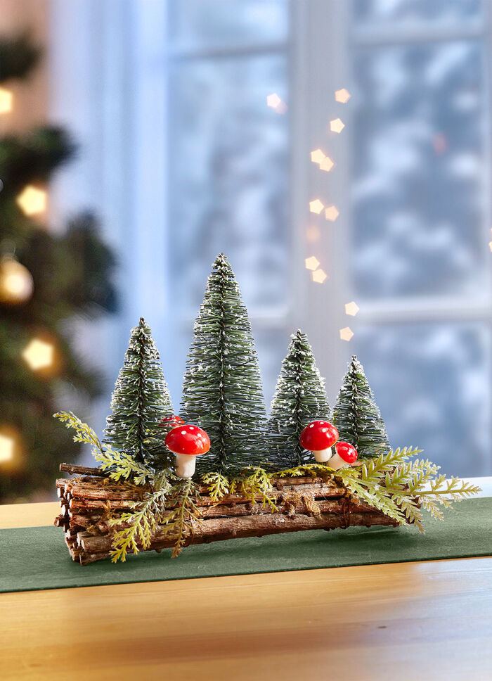 Kerstboom/paddestoel arrangement 