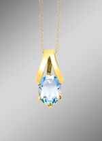 Hanger met blauwe topaas 