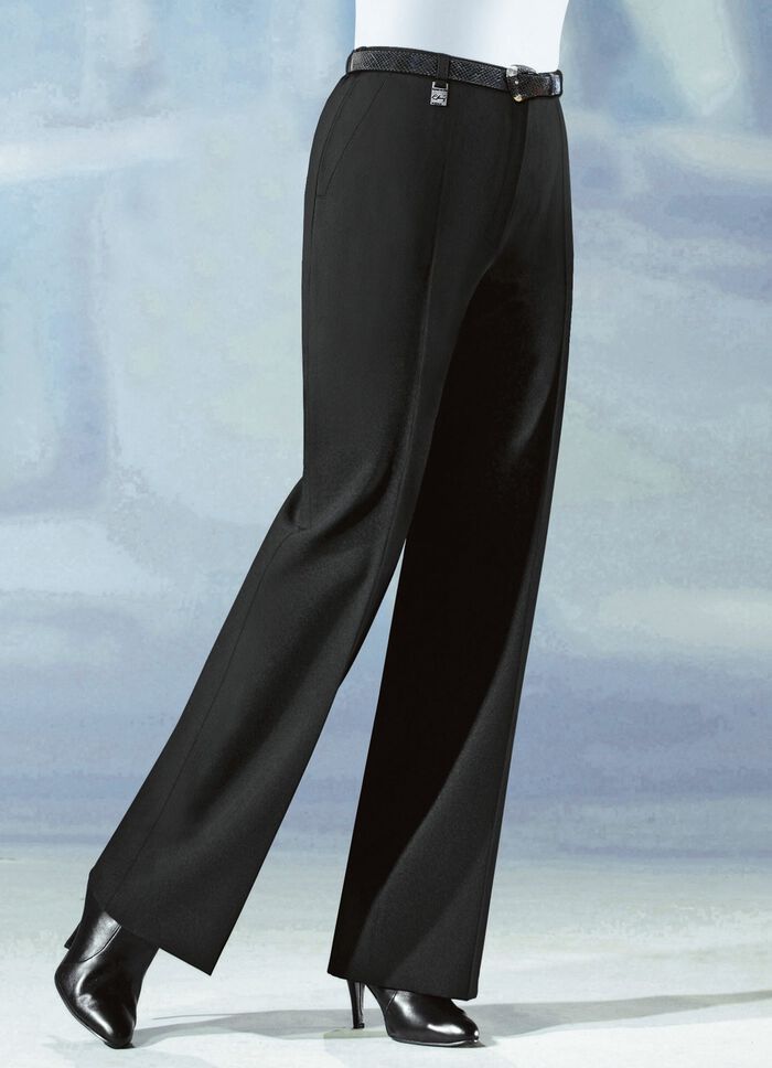 Broek in populaire Marlene-vorm ZWART