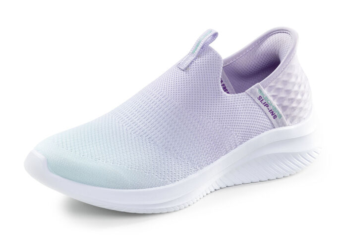 SKECHERS pantoffels met voorgevormde instaphielplaat LILA-TURKOOIS