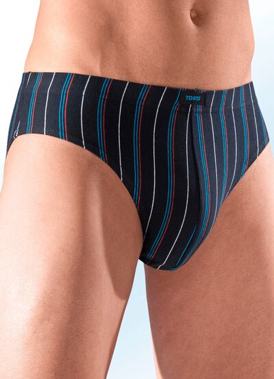 Set van zes slips met een gestreept dessin 