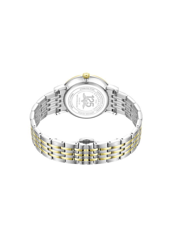 Roterend quartz herenhorloge met roestvrijstalen bandkast 