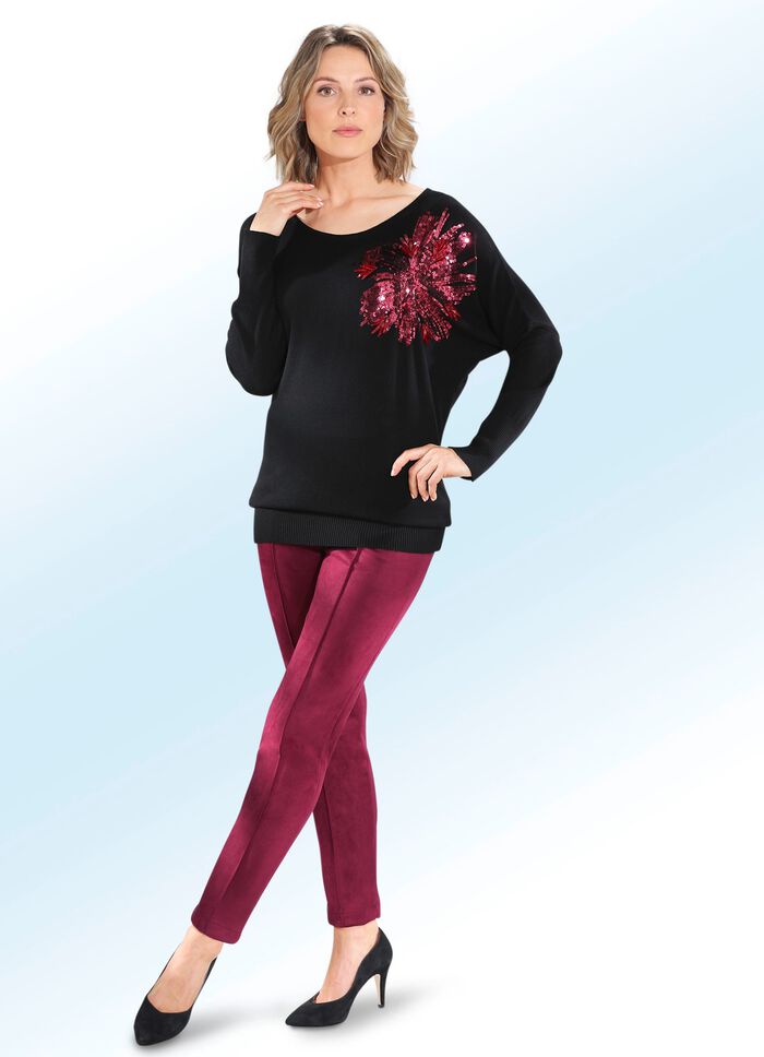 Fluweelzachte broek in su&egrave;de-look 