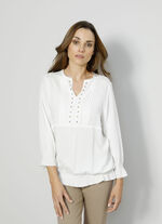 Slip-on blouse met ruches 