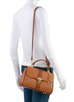 Tas Laurina van generfd kalfsnappaleer COGNAC