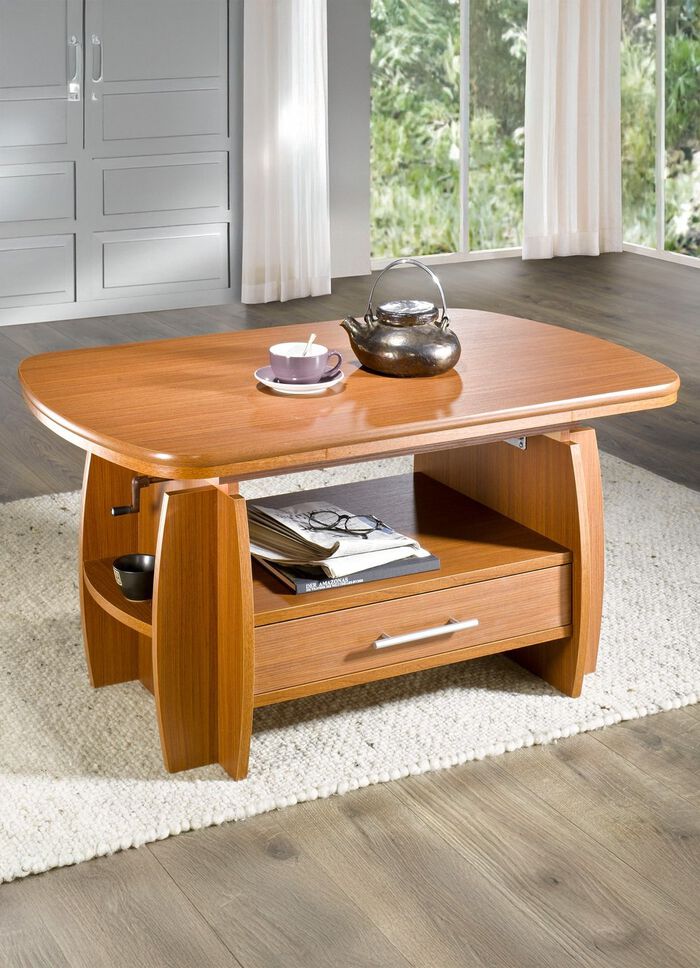 Salontafel met lade NOTENBOOM