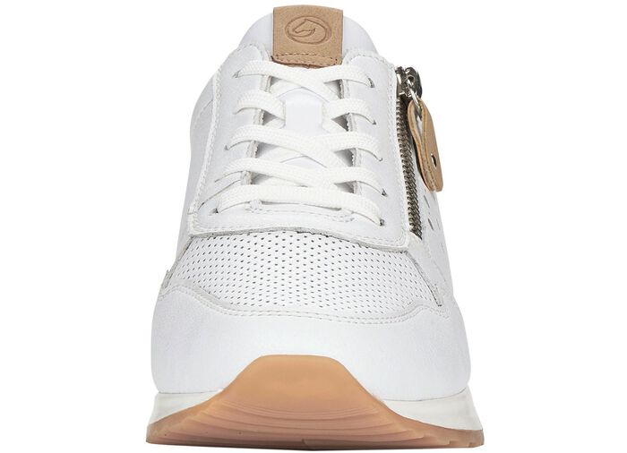 Remonte sneakers met decoratieve perforaties eronder WIT-ZAND