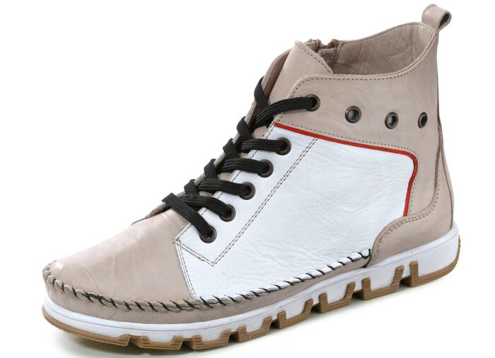 Gemini mocassin veterlaarsje met gekreukelde structuur 