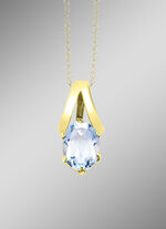 Hanger met blauwe topaas 