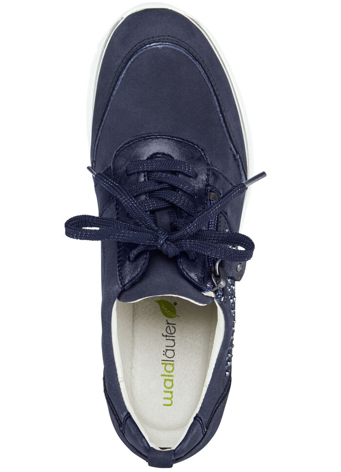 Waldläufer, comfortabele dames veterschoenen, breedte H, met uitneembaar voetbed MARINE